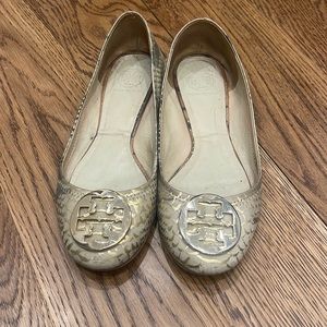 GUC gold Tory Burch flats